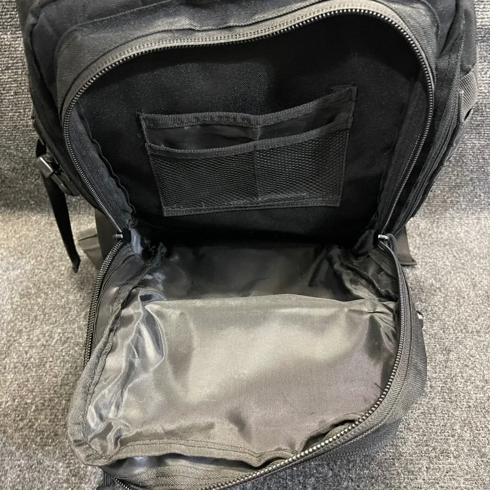 Tactical Series Mens OS Black Backpack MOLLE Military Style 4-Pocket Rugged